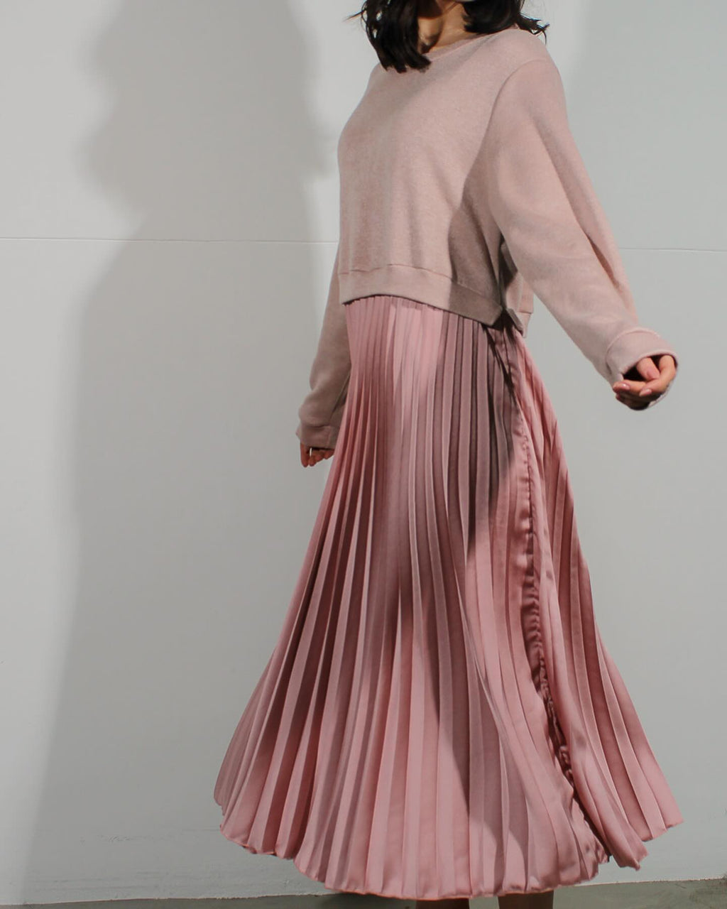 Pleated Jumper Dress
