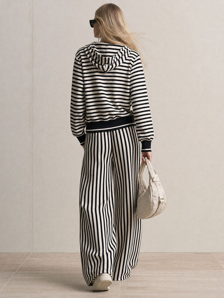 Striped Cardigan &amp; Pants Set