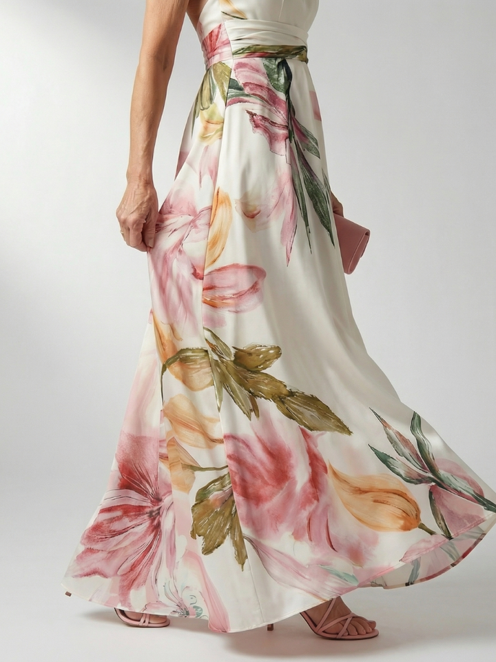 Amiel™ | Light Floral Maxi Dress