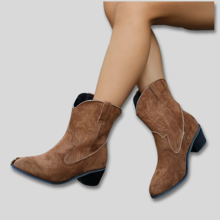 Zephyra™ | Embroidered Classic Cowboy Boots