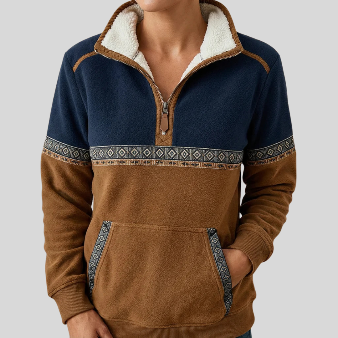 Esme™ | Sherpa Collar Half-Zip Pullover