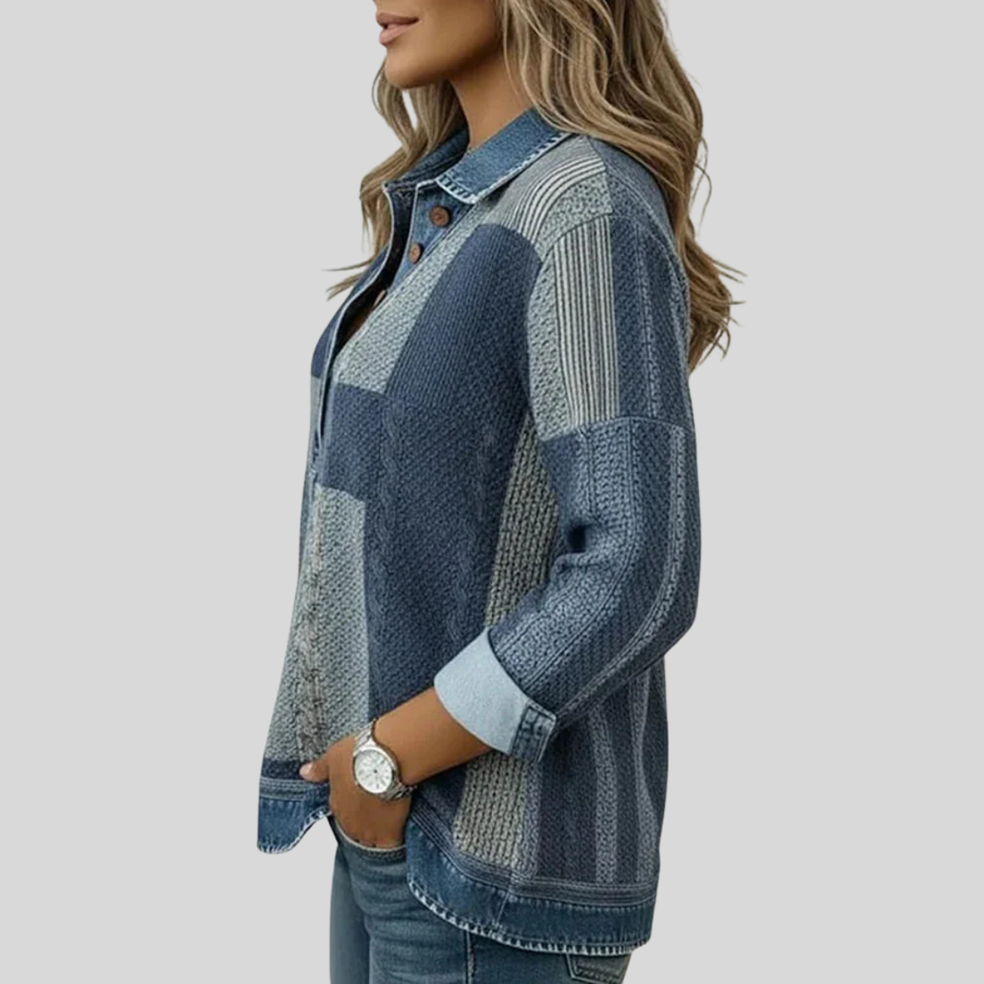 Hattie™ | Patchwork Collared Pullover