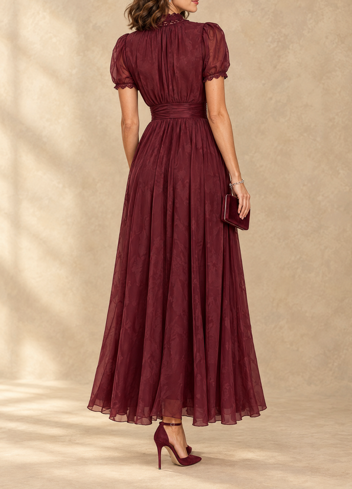 Elia™ | Gathered Waist Keyhole Maxi Dress