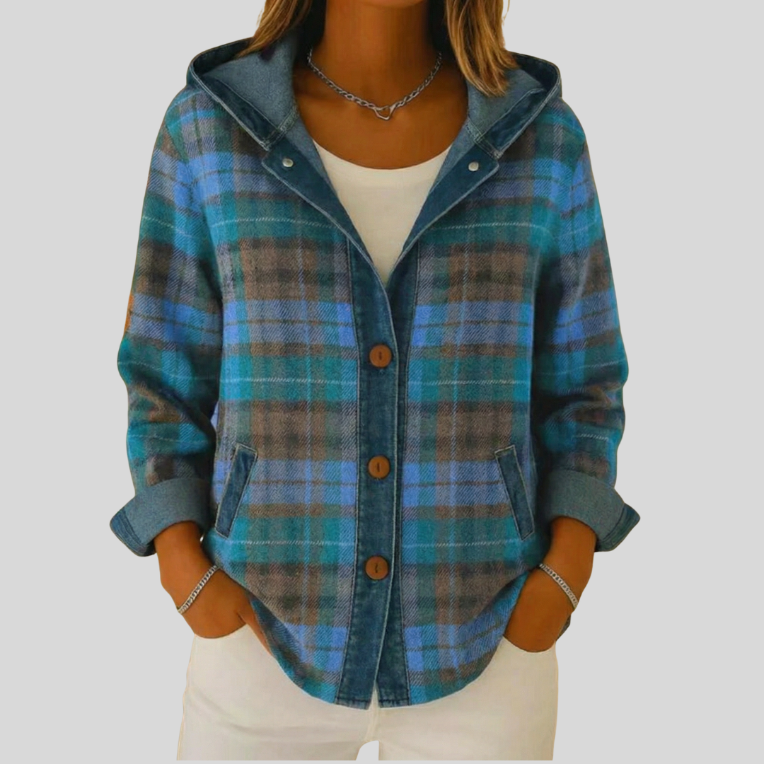 Maribeth™ | Hooded Plaid Shacket