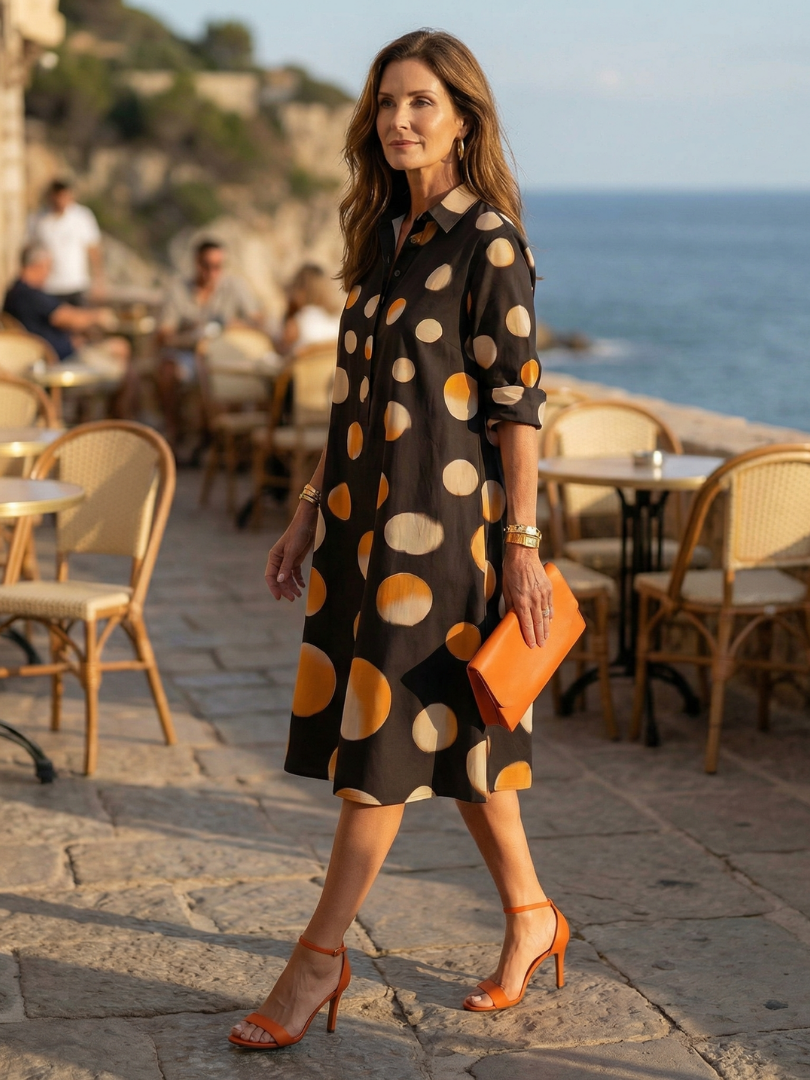 Vespera™ | Sunset Dot Dress