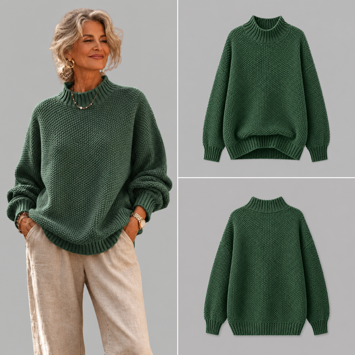 Marcie™ Relaxed Mock Neck Sweater
