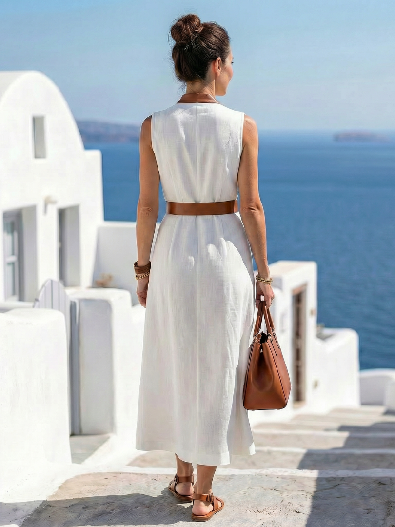 Myra™ | Contrast Line Midi Dress