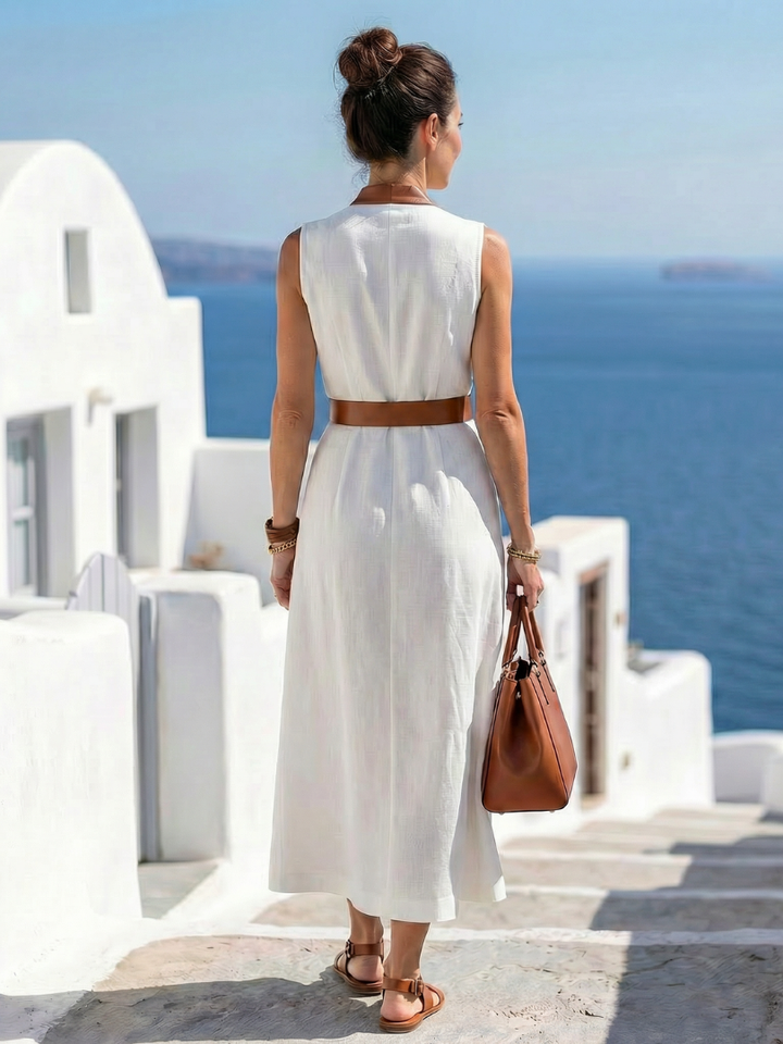 Myra™ | Contrast Line Midi Dress