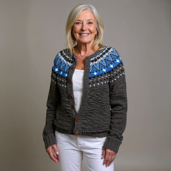 Ragna™ | Fair Isle Knit Cardigan