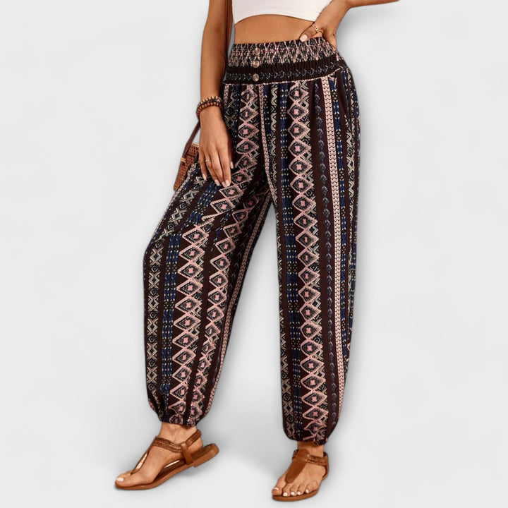 Hester™ | Pants with Ethnic Graphic