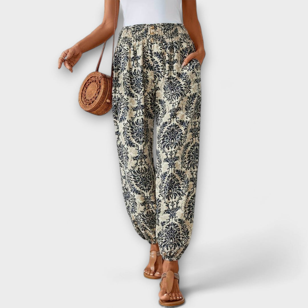 Hester™ | Pants with Ethnic Graphic