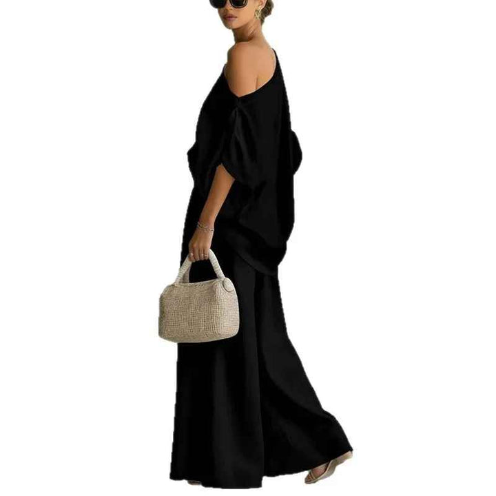 Roxana™ | Soft Off-Shoulder Top and Tapered Pants Set
