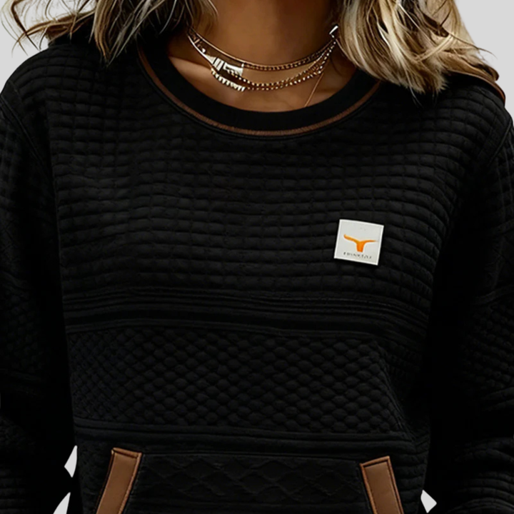 Etta™ | Textured Colorblock Sweatshirt