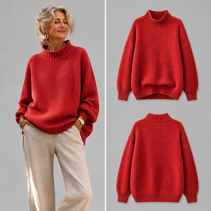 Marcie™ Relaxed Mock Neck Sweater
