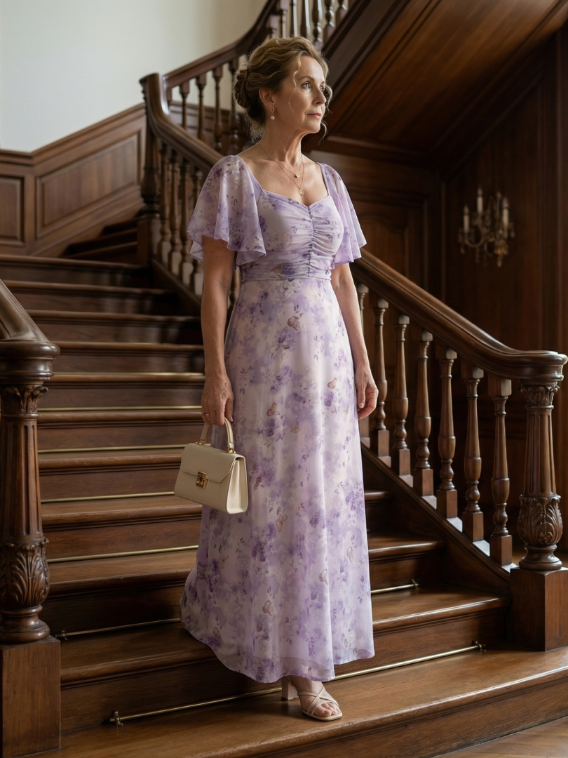 Vaelis™ | Flutter Sleeve Midi Dress