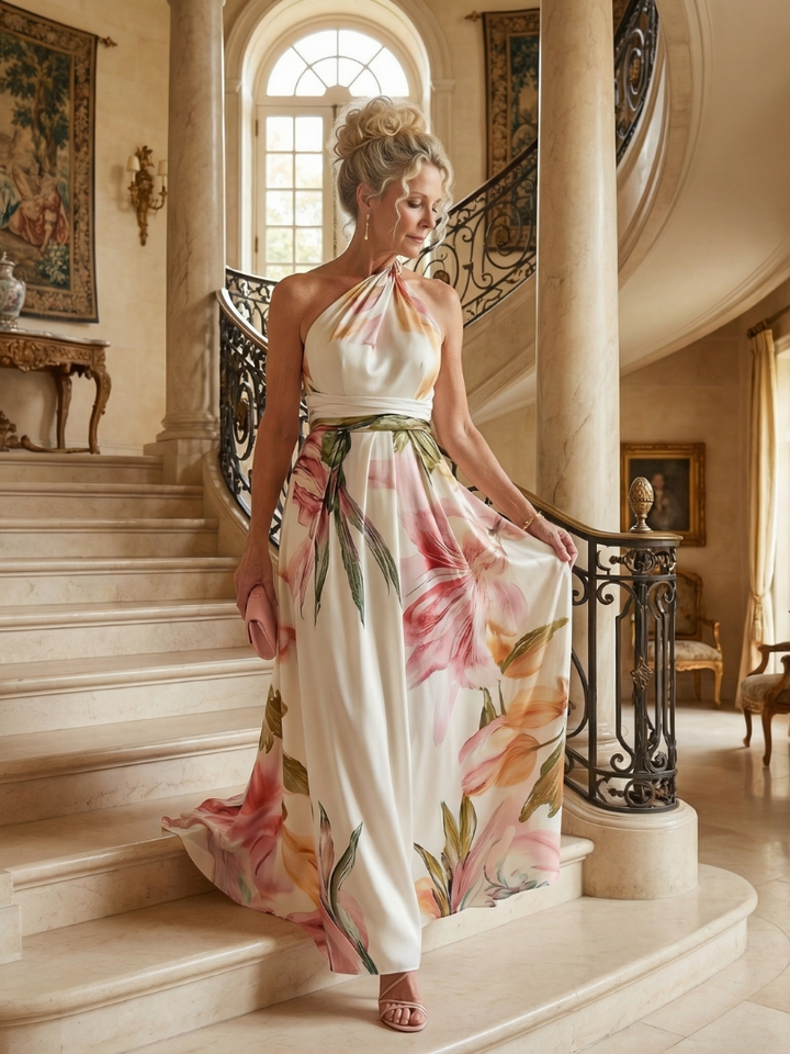 Amiel™ | Light Floral Maxi Dress