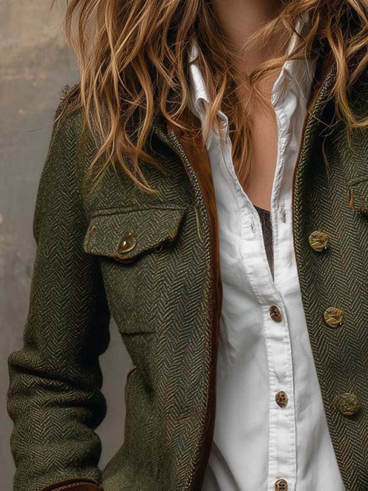 Belle™ Elegant Vintage Houndstooth Blazer