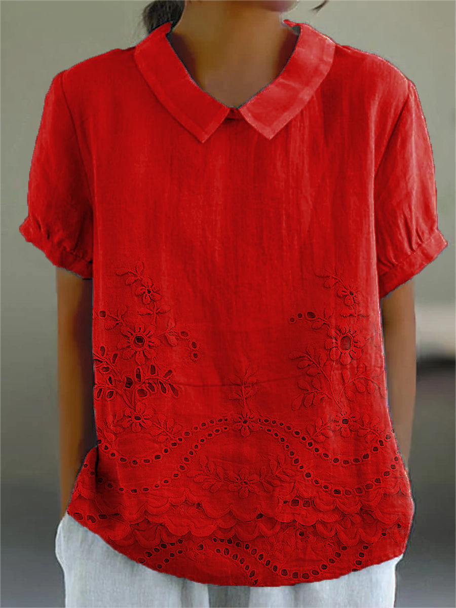 Mabelle™ | Floral Embroidered Shirt