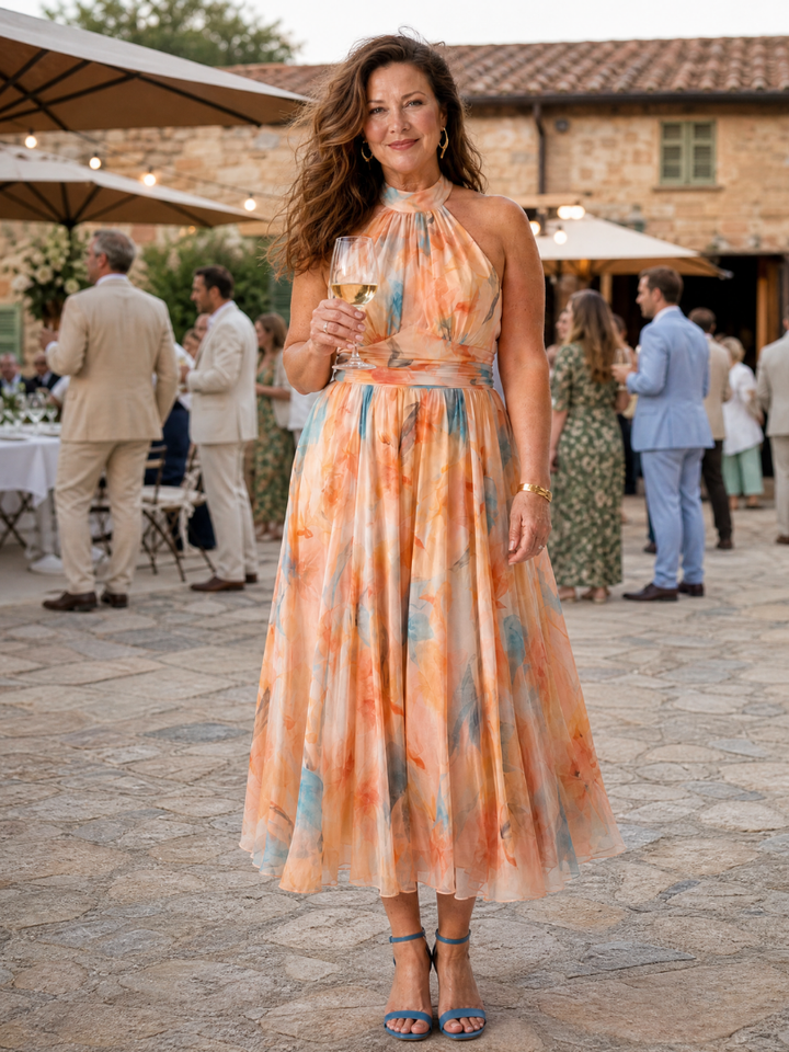 Elin™ | Soft Halter Midi Dress