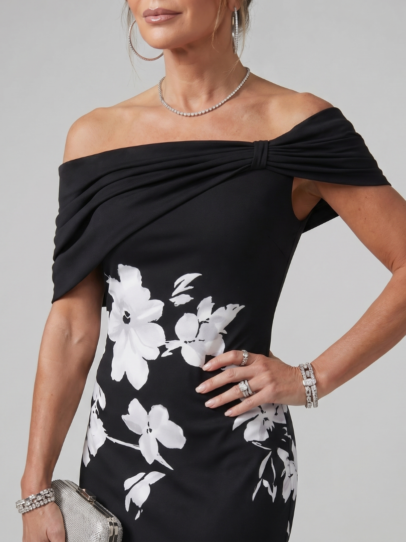 Cosma™ | Off Shoulder Midi Dress