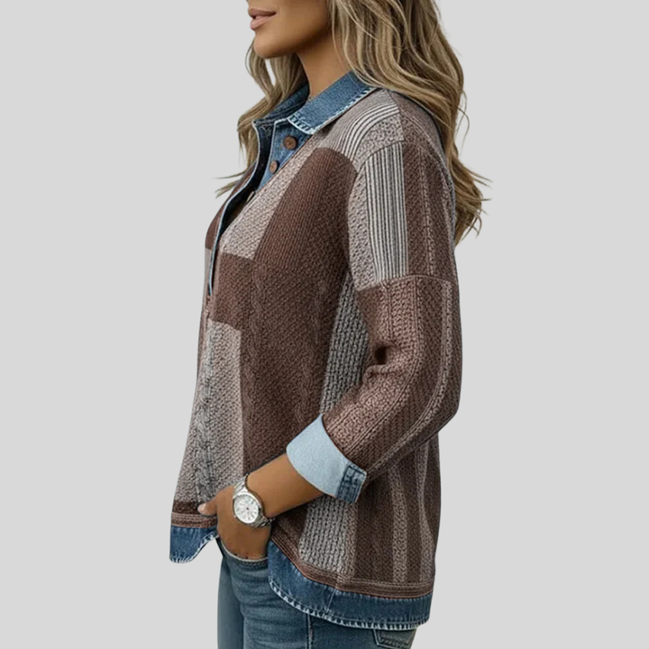 Hattie™ | Patchwork Collared Pullover