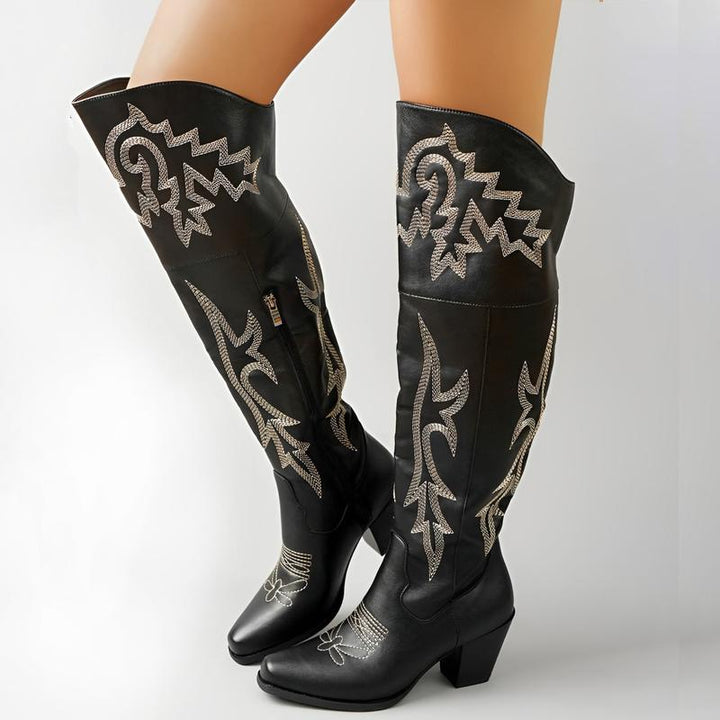 Cheyenne™ | Classic Over-the-Knee Cowboy Boots