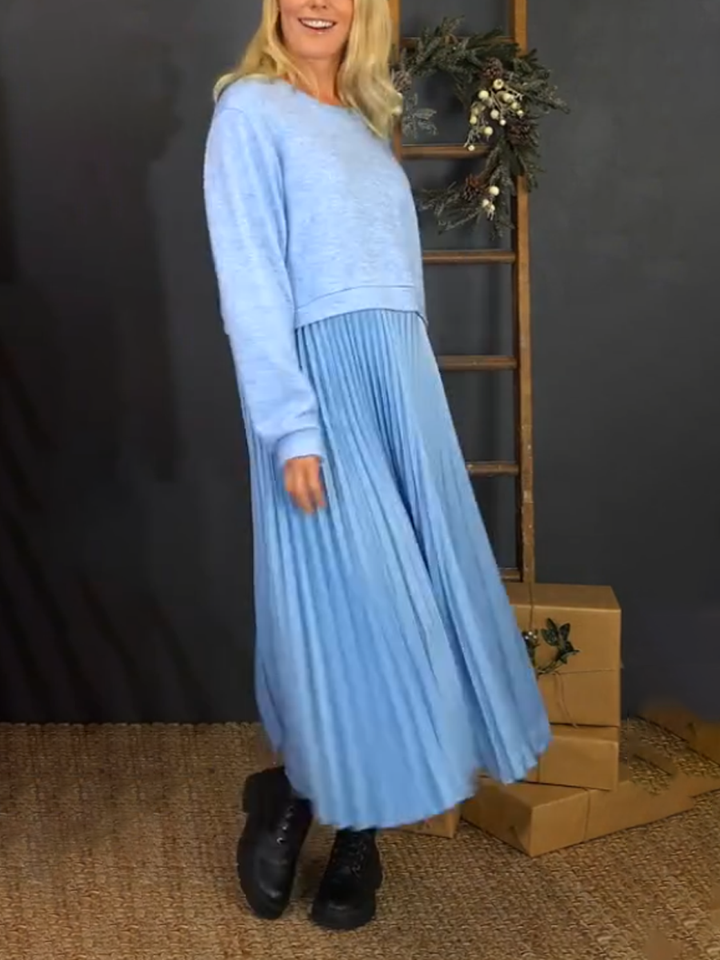 Pleated Jumper Dress