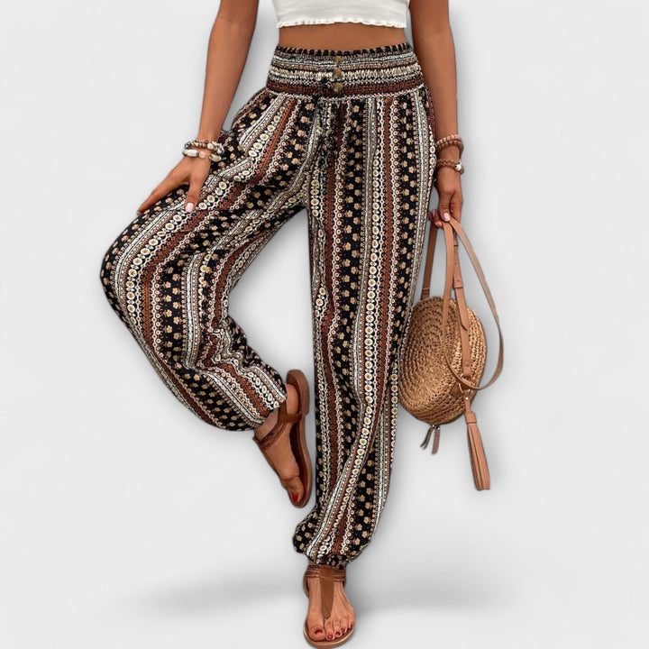 Hester™ | Pants with Ethnic Graphic