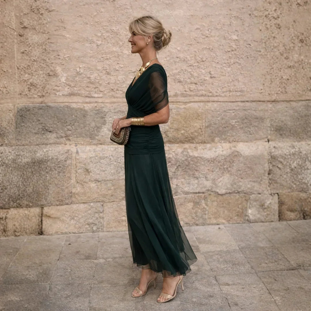 Eliza™ Elegant Pleated Maxi Dress
