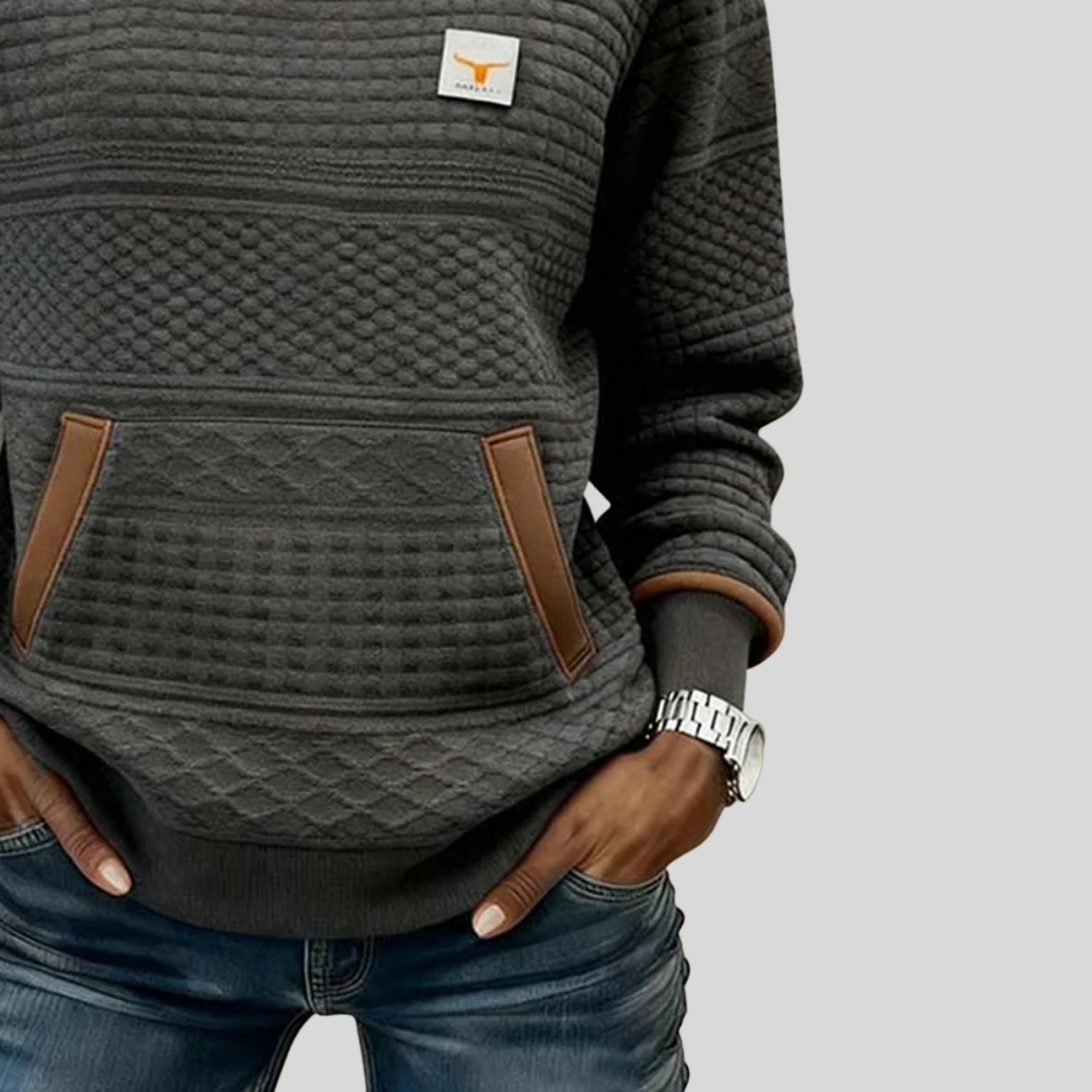 Etta™ | Textured Colorblock Sweatshirt