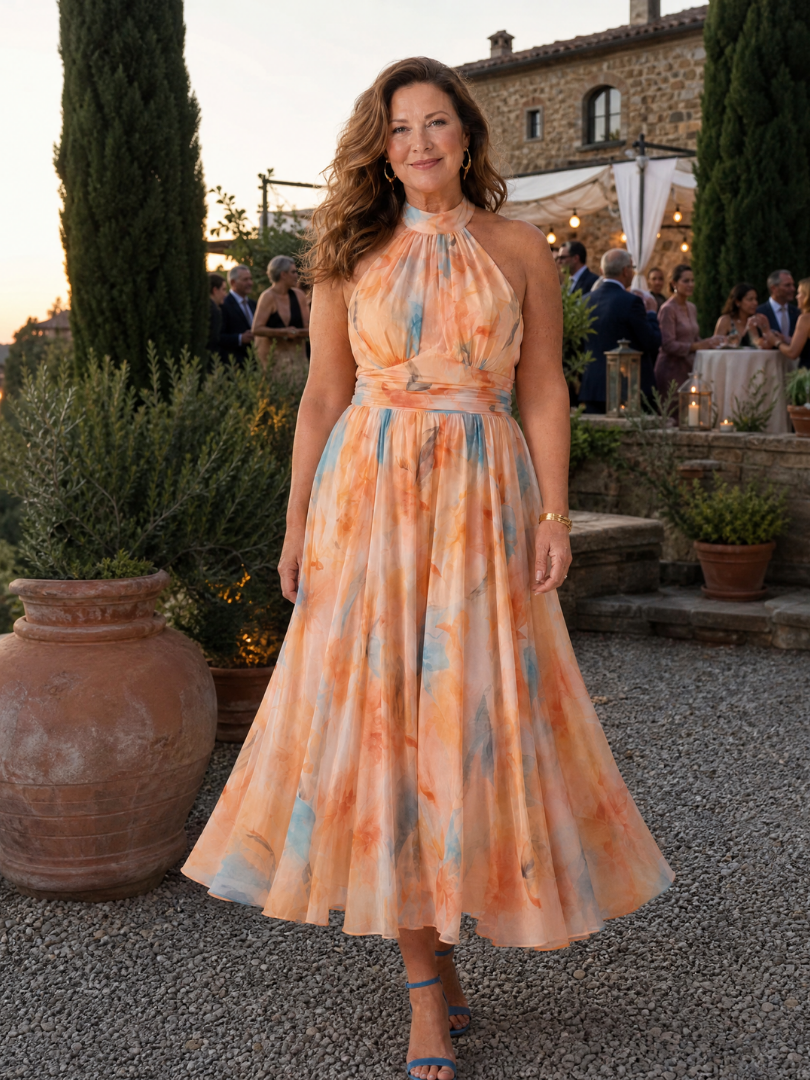 Elin™ | Soft Halter Midi Dress