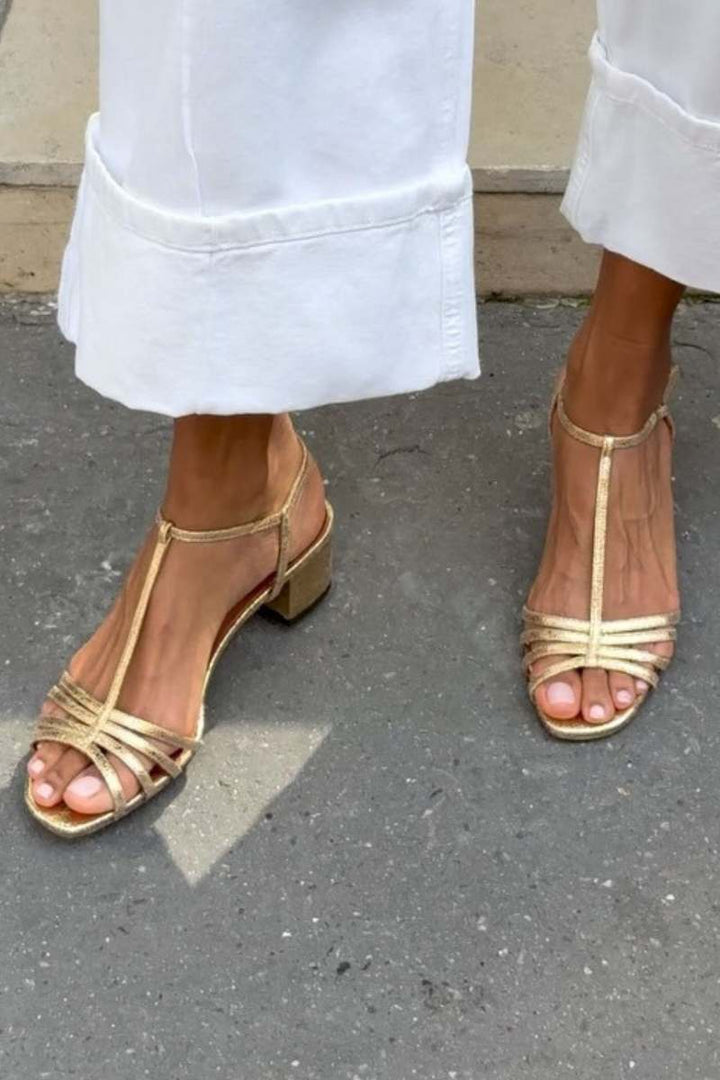 Allegra™ | Golden Sandals Everyday Elegance