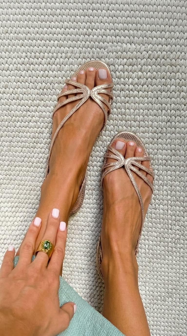 Ginevra™ | Golden Sandals Summer Elegance