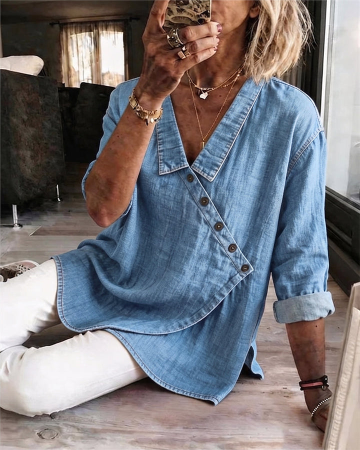 Marlene™ Denim Blouse
