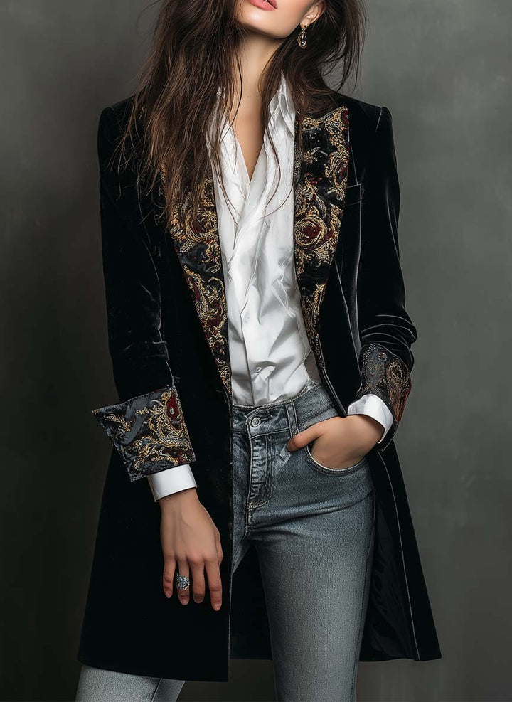 Camille™ Elegant Fitted Long Blazer