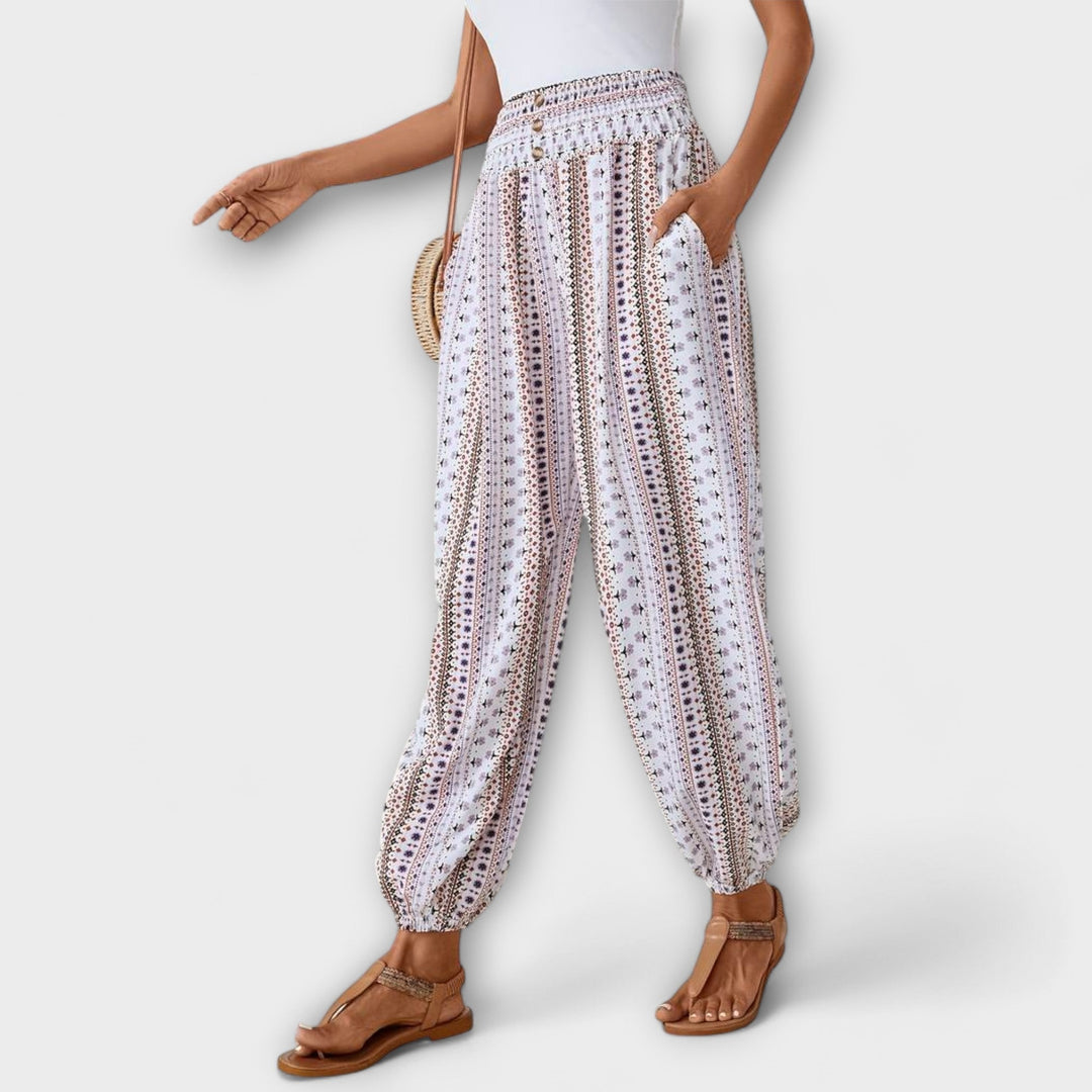 Hester™ | Pants with Ethnic Graphic