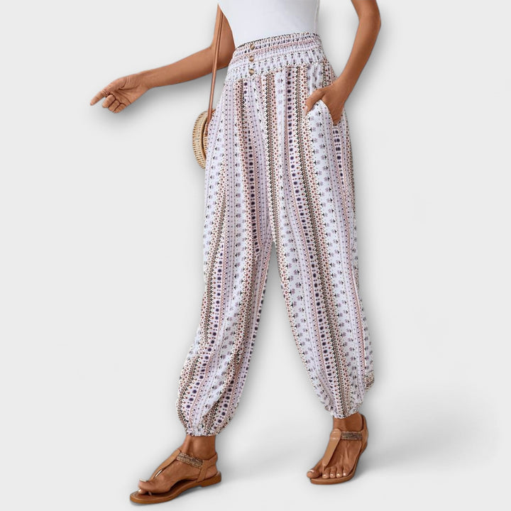 Hester™ | Pants with Ethnic Graphic