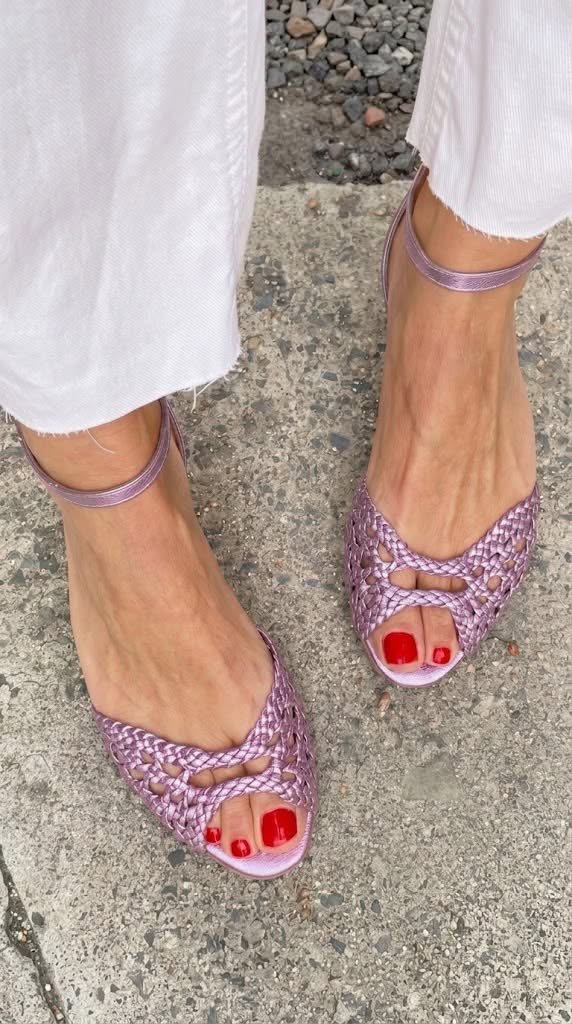 Paulette™ | Woven Gold Sandals