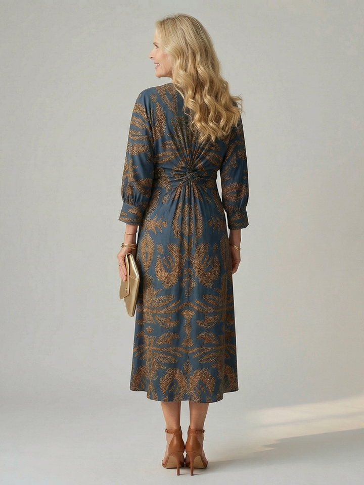 Lune™ | Natural Wrap Midi Dress