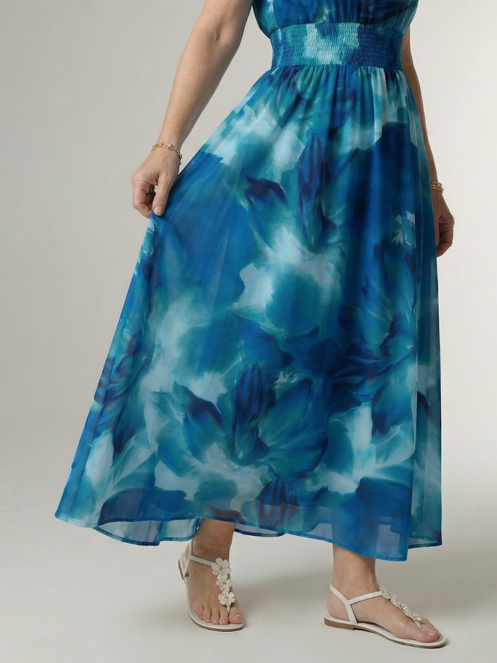 Sylin™ | Gathered Halter Midi Dress