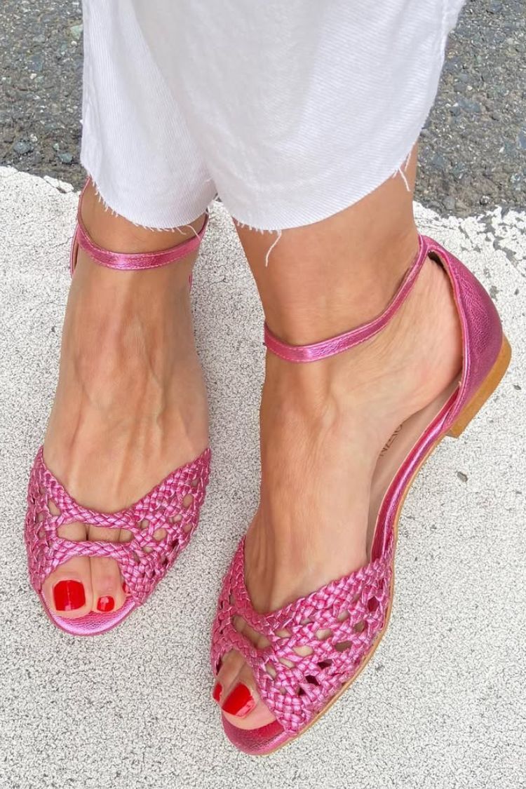 Paulette™ | Woven Gold Sandals