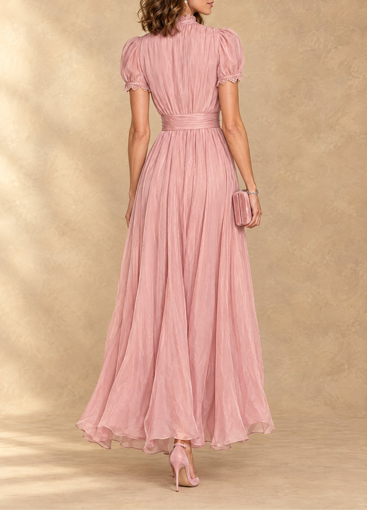 Elia™ | Gathered Waist Keyhole Maxi Dress