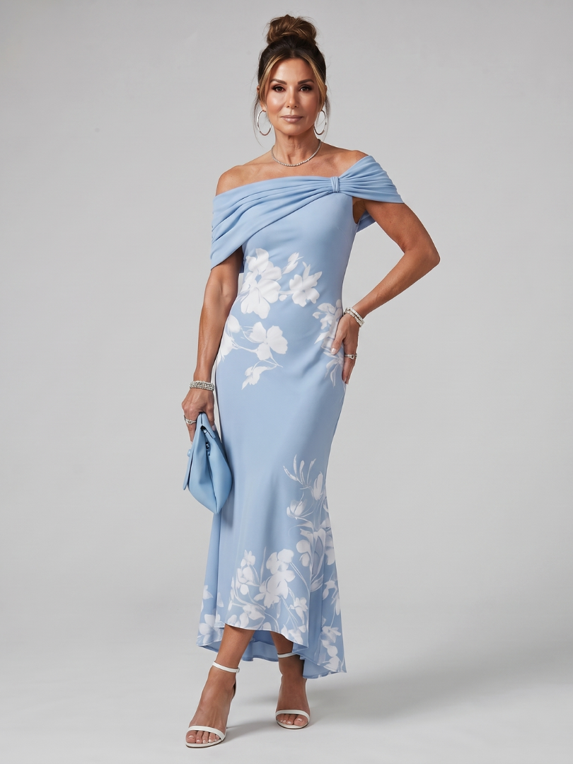 Cosma™ | Off Shoulder Midi Dress