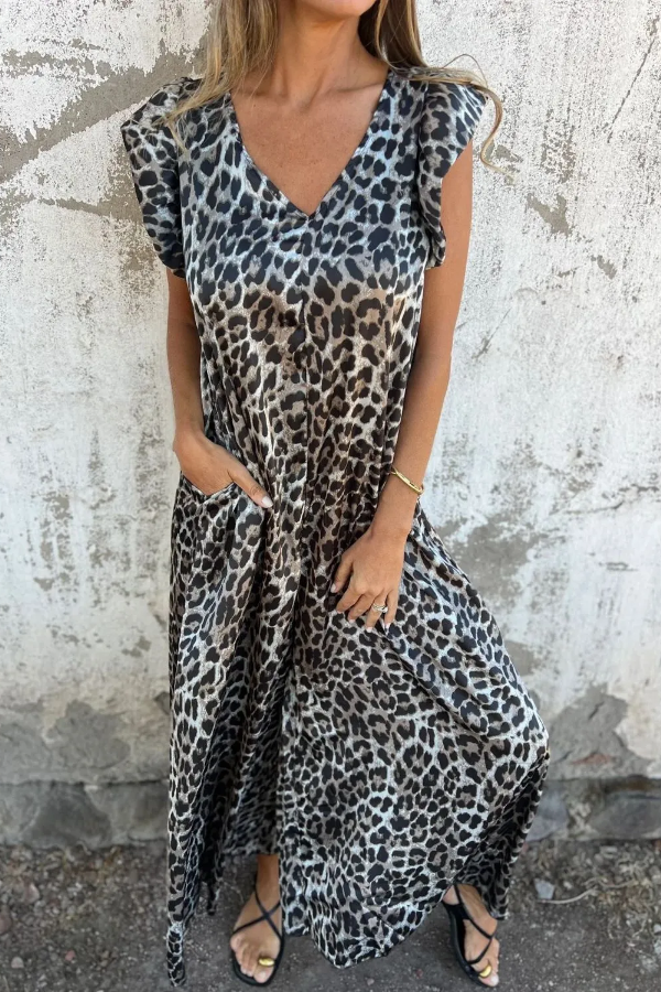Full Size V-Neck Cap Sleeve Wide Leg Jumpsuit Plus Size