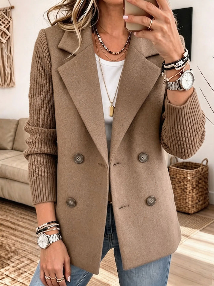 Kiah™ Elegant Cozy Knit Sleeve Blazer