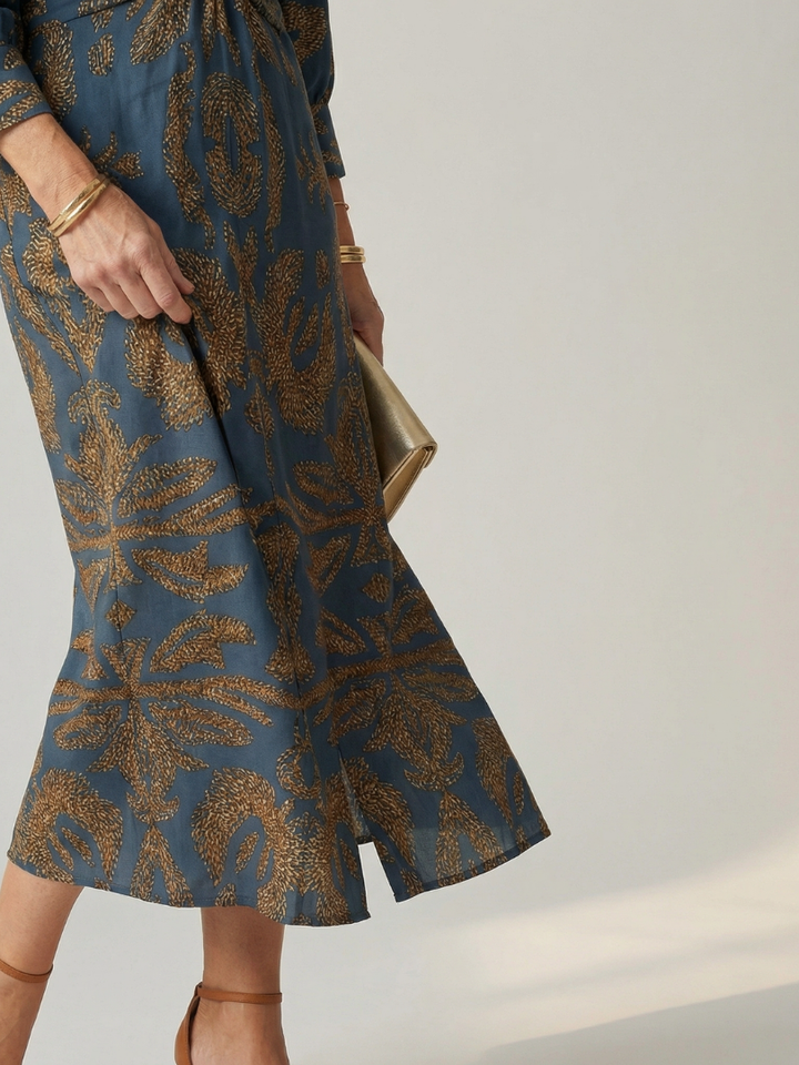 Lune™ | Natural Wrap Midi Dress