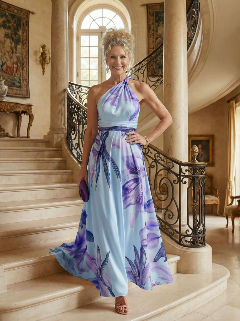 Amiel™ | Light Floral Maxi Dress