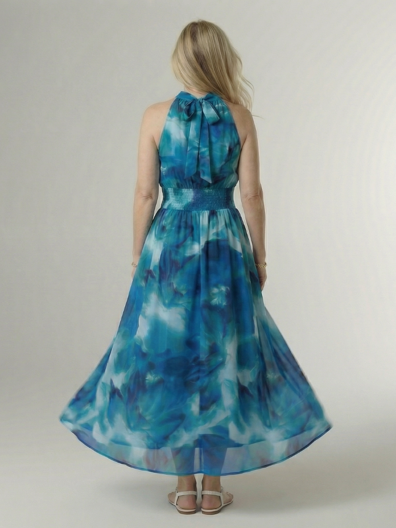 Sylin™ | Gathered Halter Midi Dress