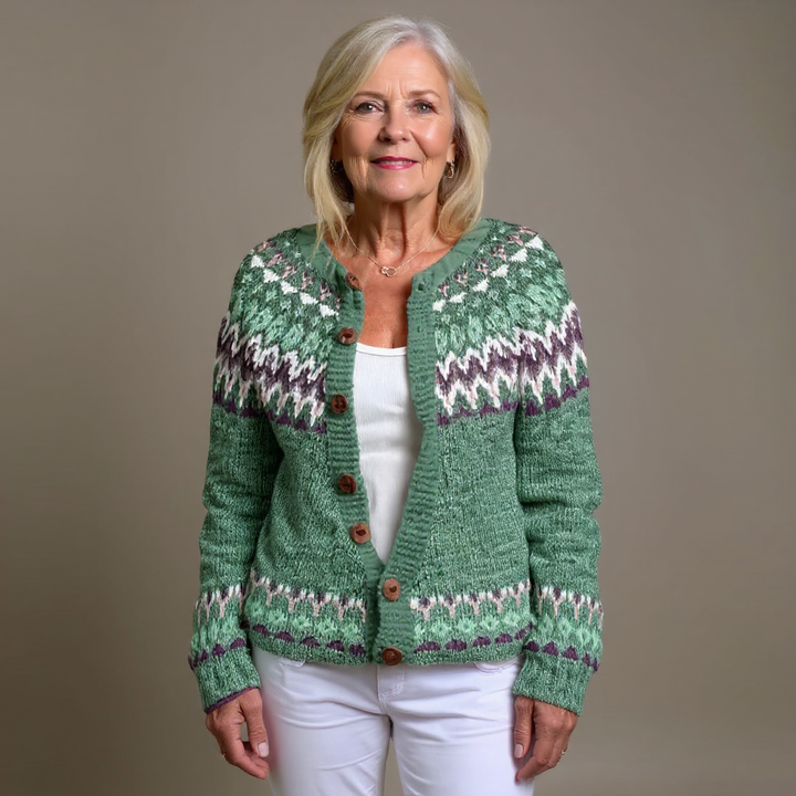 Lila™ | Fair Isle Knit Cardigan