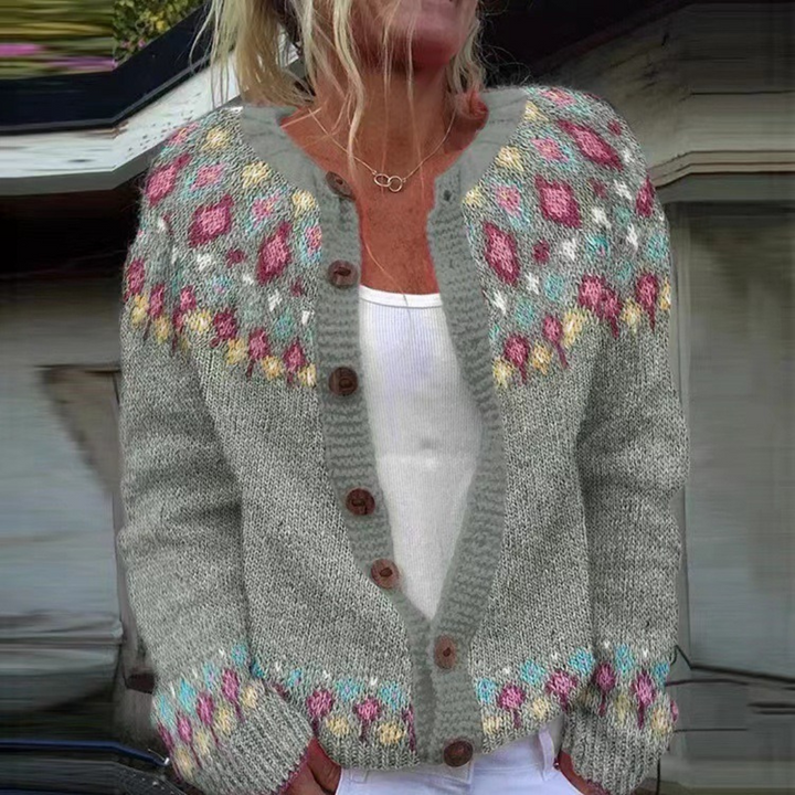 Selin™ | Fair Isle Knit Cardigan